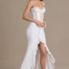 Robe corset en dentelle ornée Beatrix Premium, blanche Robe corset en dentelle ornée Beatrix Premium, blanche