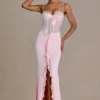 Robe corset en dentelle ornée Beatrix Premium, couleur rose pâle Robe corset en dentelle ornée Beatrix Premium, couleur rose pâle