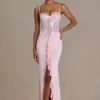 Robe corset en dentelle ornée Beatrix Premium, couleur rose pâle Robe corset en dentelle ornée Beatrix Premium, couleur rose pâle