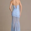Robe corset en dentelle ornée haut de gamme Liliane, bleu ciel Robe corset en dentelle ornée haut de gamme Liliane, bleu ciel