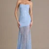 Robe corset en dentelle ornée haut de gamme Liliane, bleu ciel Robe corset en dentelle ornée haut de gamme Liliane, bleu ciel