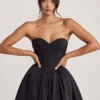Robe corset en tulle Emeline, couleur noir de jais Robe corset en tulle Emeline, couleur noir de jais