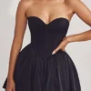 Robe corset en tulle Emeline, couleur noir de jais Robe corset en tulle Emeline, couleur noir de jais