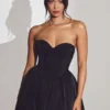 Robe corset en tulle Emeline, couleur noir de jais Robe corset en tulle Emeline, couleur noir de jais