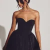Robe corset en tulle Emeline, couleur noir de jais Robe corset en tulle Emeline, couleur noir de jais