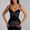 Robe corset en vinyle Coratina, noire Robe corset en vinyle Coratina, noire