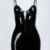 Robe corset en vinyle Coratina, noire Robe corset en vinyle Coratina, noire