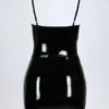 Robe corset en vinyle Coratina, noire Robe corset en vinyle Coratina, noire