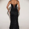 Robe corset à encolure dégagée et appliqués décoratifs Vasanta, en noir Robe corset à encolure dégagée et appliqués décoratifs Vasanta, en noir