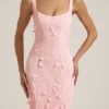 Robe corset à encolure dégagée et appliqués décoratifs Vasanta, rose Robe corset à encolure dégagée et appliqués décoratifs Vasanta, rose