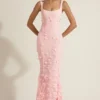 Robe corset à encolure dégagée et appliqués décoratifs Vasanta, rose Robe corset à encolure dégagée et appliqués décoratifs Vasanta, rose