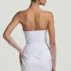 Robe corset froncée Tirza en blanc Robe corset froncée Tirza en blanc