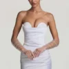 Robe corset froncée Tirza en blanc Robe corset froncée Tirza en blanc