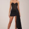 Robe corset à lacets Norah Bandeau en noir Robe corset à lacets Norah Bandeau en noir