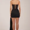 Robe corset à lacets Norah Bandeau en noir Robe corset à lacets Norah Bandeau en noir