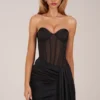 Robe corset à lacets Norah Bandeau en noir Robe corset à lacets Norah Bandeau en noir