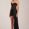 Robe corset à lacets Norah Bandeau en noir Robe corset à lacets Norah Bandeau en noir