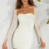 Robe corset à manches longues Milan, ivoire Robe corset à manches longues Milan, ivoire
