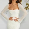 Robe corset à manches longues Milan, ivoire Robe corset à manches longues Milan, ivoire