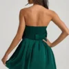 Robe corset Norina avec nœud, vert émeraude Robe corset Norina avec nœud, vert émeraude