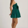 Robe corset Norina avec nœud, vert émeraude Robe corset Norina avec nœud, vert émeraude
