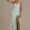 Robe corset ornée Aurelia en vert sauge Robe corset ornée Aurelia en vert sauge
