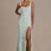 Robe corset ornée Aurelia en vert sauge Robe corset ornée Aurelia en vert sauge