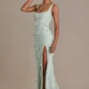 Robe corset ornée Aurelia en vert sauge Robe corset ornée Aurelia en vert sauge