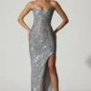 Robe corset ornée Jasella en argent Robe corset ornée Jasella en argent