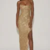 Robe corset ornée Jasella en doré Robe corset ornée Jasella en doré