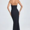 Robe corset à volants et bandeau Tallullah en noir Robe corset à volants et bandeau Tallullah en noir