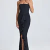 Robe corset à volants et bandeau Tallullah en noir Robe corset à volants et bandeau Tallullah en noir