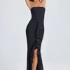 Robe corset à volants et bandeau Tallullah en noir Robe corset à volants et bandeau Tallullah en noir