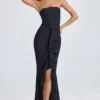Robe corset à volants et bandeau Tallullah en noir Robe corset à volants et bandeau Tallullah en noir