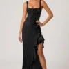 Robe corset à volants et ornements Robina, en noir Robe corset à volants et ornements Robina, en noir