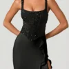 Robe corset à volants et ornements Robina, en noir Robe corset à volants et ornements Robina, en noir