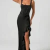 Robe corset à volants et ornements Robina, en noir Robe corset à volants et ornements Robina, en noir