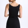 Robe courte A-line froncée Ione en modal, couleur noire Robe courte A-line froncée Ione en modal, couleur noire