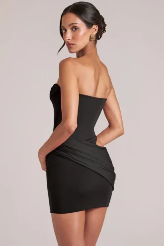 Robe courte bandeau Veda en noir