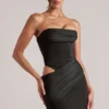 Robe courte bandeau Veda en noir Robe courte bandeau Veda en noir