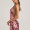 Robe courte dos nu Avenza ornée de paillettes, rose Robe courte dos nu Avenza ornée de paillettes, rose