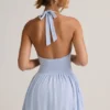 Robe courte dos nu à dos nu Reanna en modal bleu clair Robe courte dos nu à dos nu Reanna en modal bleu clair