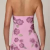 Robe courte dos nu Galene ornée de paillettes, rose pâle Robe courte dos nu Galene ornée de paillettes, rose pâle
