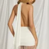 Robe courte dos nu Nerelle en blanc