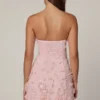 Robe courte Edita à bandeau et coupe trapèze, ornée de paillettes, rose ballet Robe courte Edita à bandeau et coupe trapèze, ornée de paillettes, rose ballet