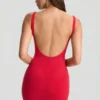 Robe courte Evie à dos nu, rouge cerise Robe courte Evie à dos nu, rouge cerise