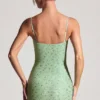 Robe courte moulante Aellin avec ornements, couleur pistache Robe courte moulante Aellin avec ornements, couleur pistache