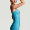 Robe courte moulante Aellin ornée de paillettes, bleu aqua Robe courte moulante Aellin ornée de paillettes, bleu aqua