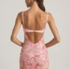 Robe courte moulante à bretelles ornée Velena, rose Robe courte moulante à bretelles ornée Velena, rose