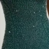 Robe courte sans bretelles à col bénitier et ornements Basel, vert émeraude Robe courte sans bretelles à col bénitier et ornements Basel, vert émeraude